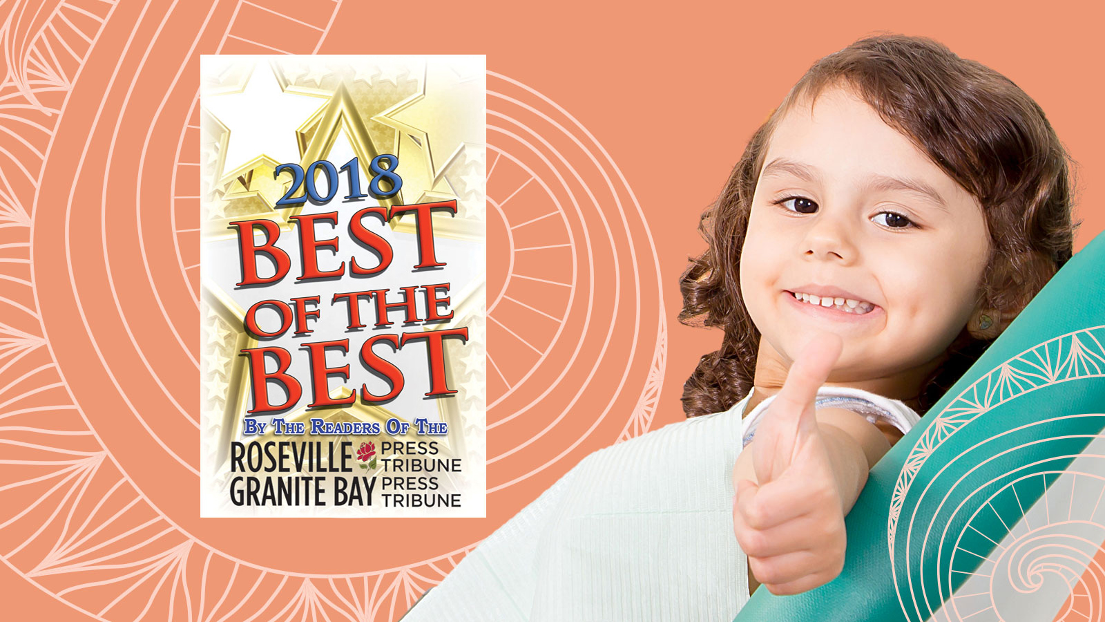 Voted Best Children's Dentist by Roseville/Granite Bay Tribune! Kids Care Dental